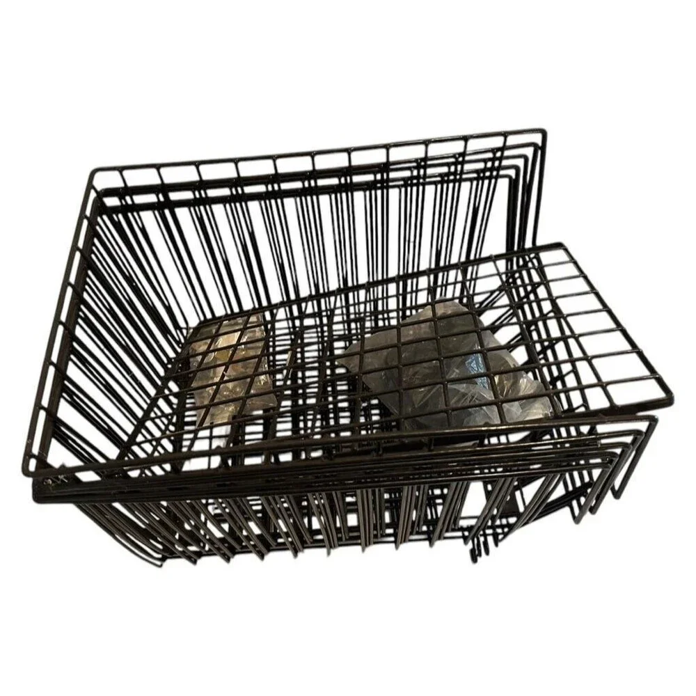 BENOSS Metal Fruit Basket w/Wheels Fruit & Vegetable Storage 5pc Stackable Bins